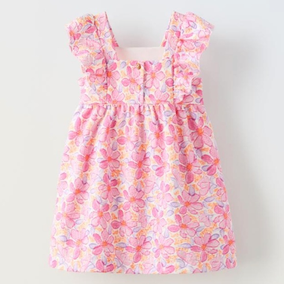 NWT - Zara Kids - JACQUARD PRINT DRESS - 2T - Picture 2 of 6